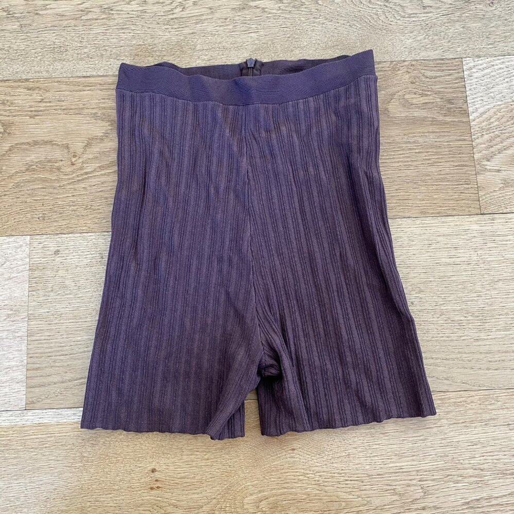 Sisters + Seekers - Colt Rib Bodycon Shorts in Brown